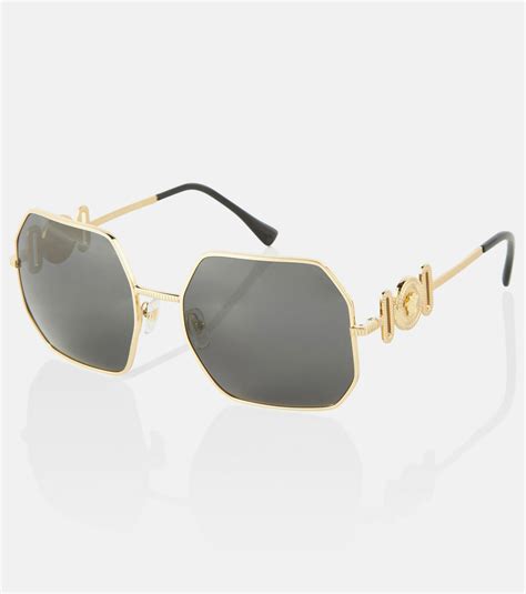 versace octagon glasses|Versace: White Oversize Octagon Acetate Sunglasses .